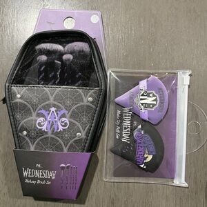 Bundle Of 2 Wednesday Makeup Brushes And Make Up Puffs New